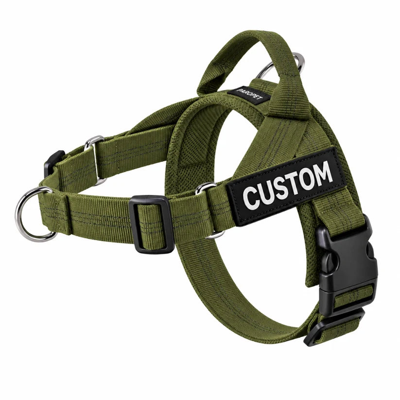 Ruvely No-Pull Dog Harness – Olive Green