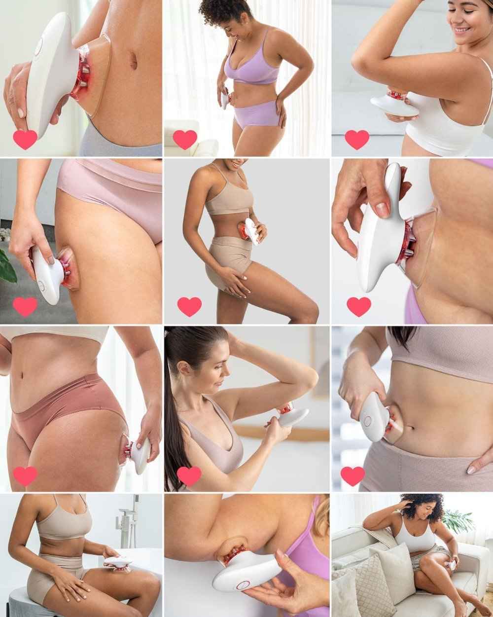 Women using the Ruvely 3.0 on belly, thighs, butt and arms